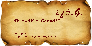 Ötvös Gergő névjegykártya